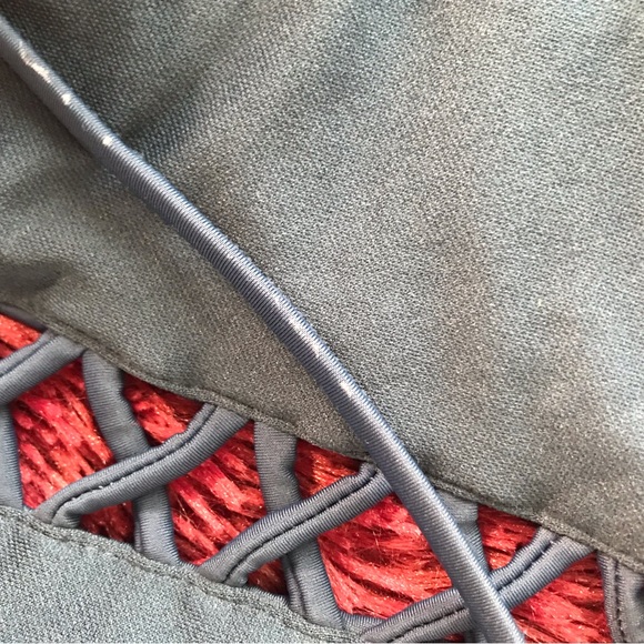 Hollister® Be the Sunshine Navy Blue Embroidered  Floral Strappy Swim Top S - Picture 6 of 11